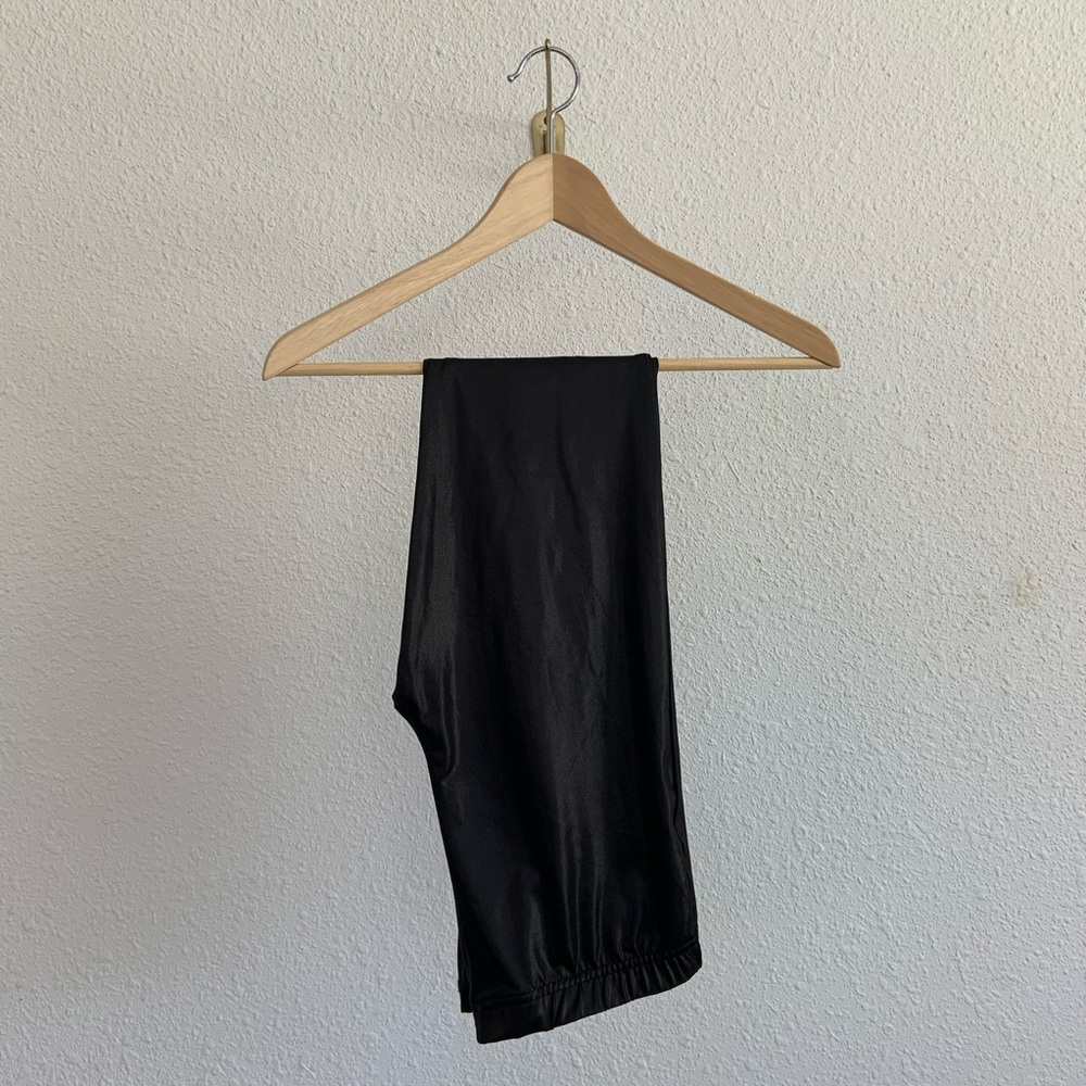 DEPT Black Scrunch Bottom Lycra Leggings